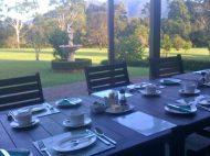 Breakfast on the mountain Patio